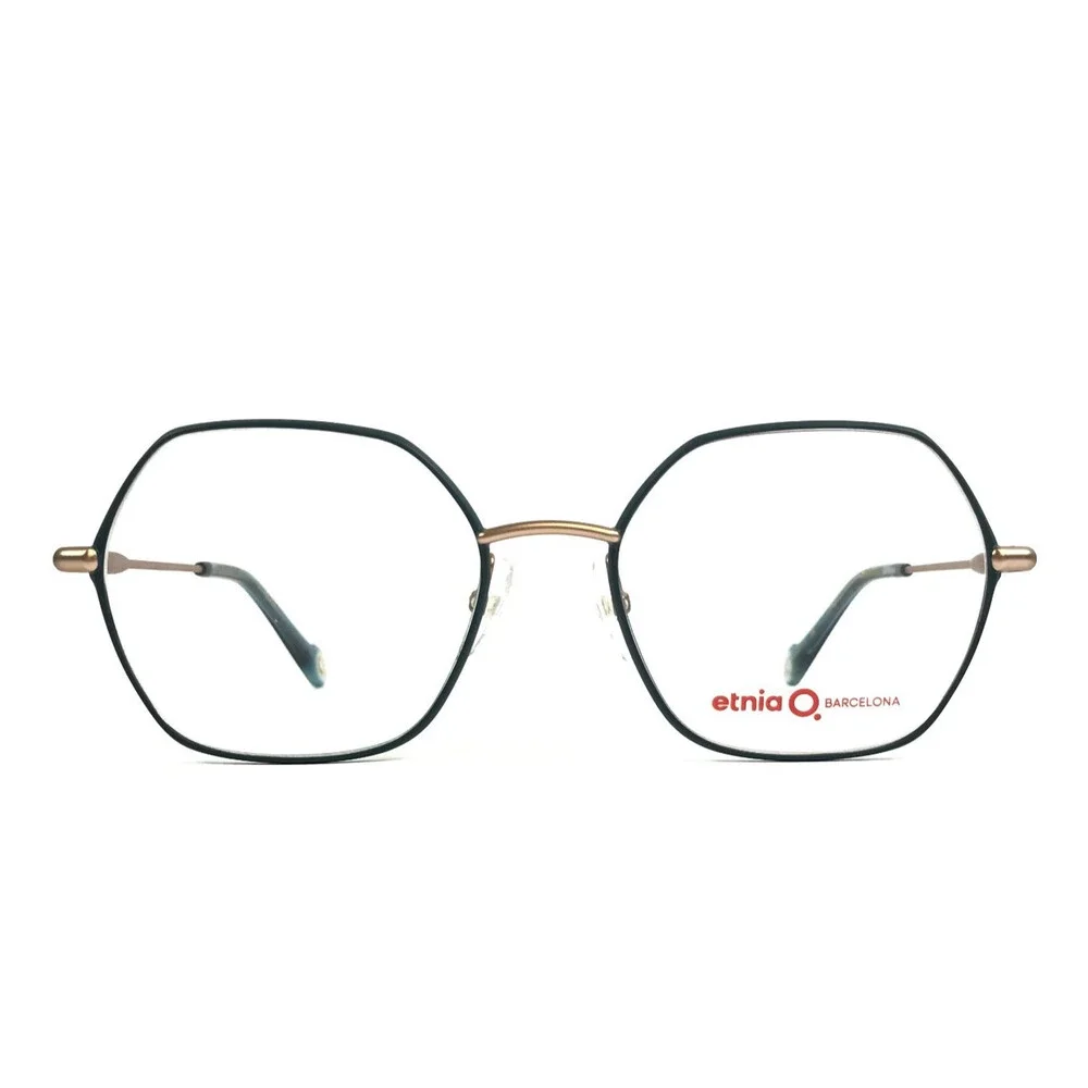 Etnia Barcelona Eyeglasses Frame EXEDRA PGPT Pink Gold Petrol Wire Rim 53-18-140